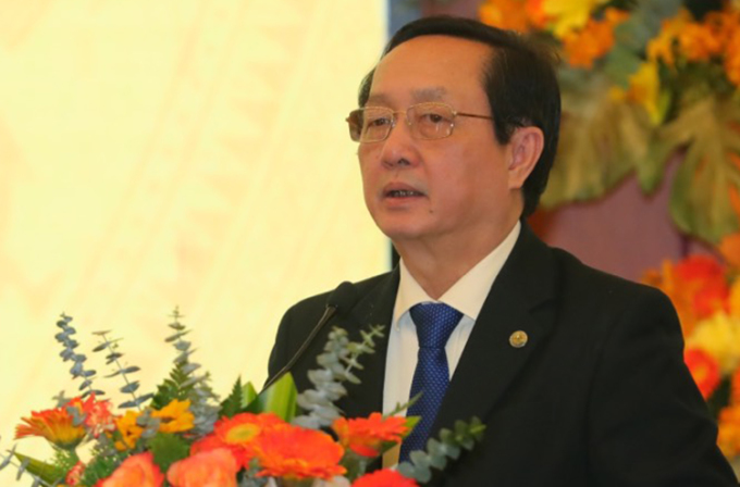 Description: Bộ trưởng Huỳnh Thành Đạt phát biểu tại hội nghị tổng kết năm 2023 hôm 28/12. Ảnh: H. Hiếu