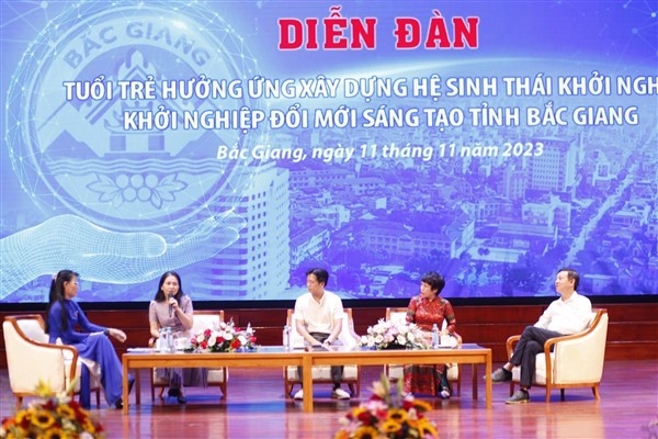 Diễn đàn Tuổi trẻ Bắc Giang hưởng ứng xây dựng hệ sinh thái khởi nghiệp, khởi nghiệp đổi mới sáng...
